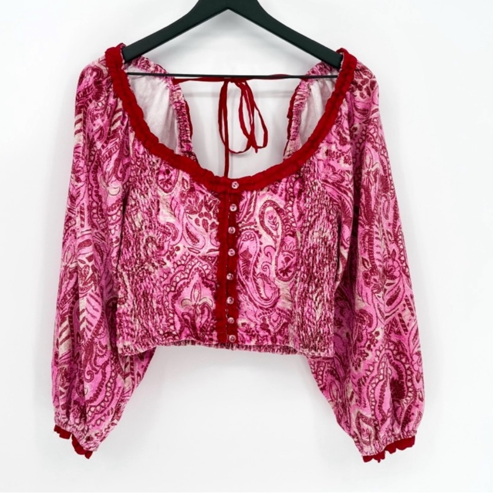 Free People Dare Me Top in Red. Size Small. NWOT